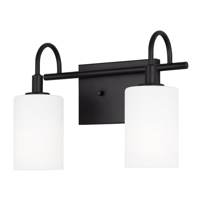 Visual Comfort Studio 4457102-112 Two Light Bath Vanity, Midnight Black
