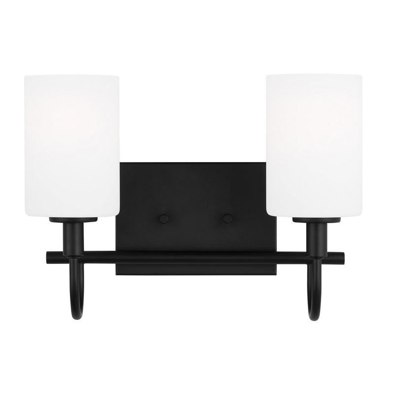 Visual Comfort Studio 4457102-112 Two Light Bath Vanity, Midnight Black