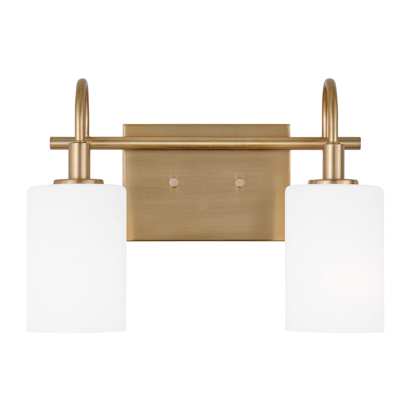 Visual Comfort Studio 4457102-848 Two Light Bath Vanity, Satin Brass