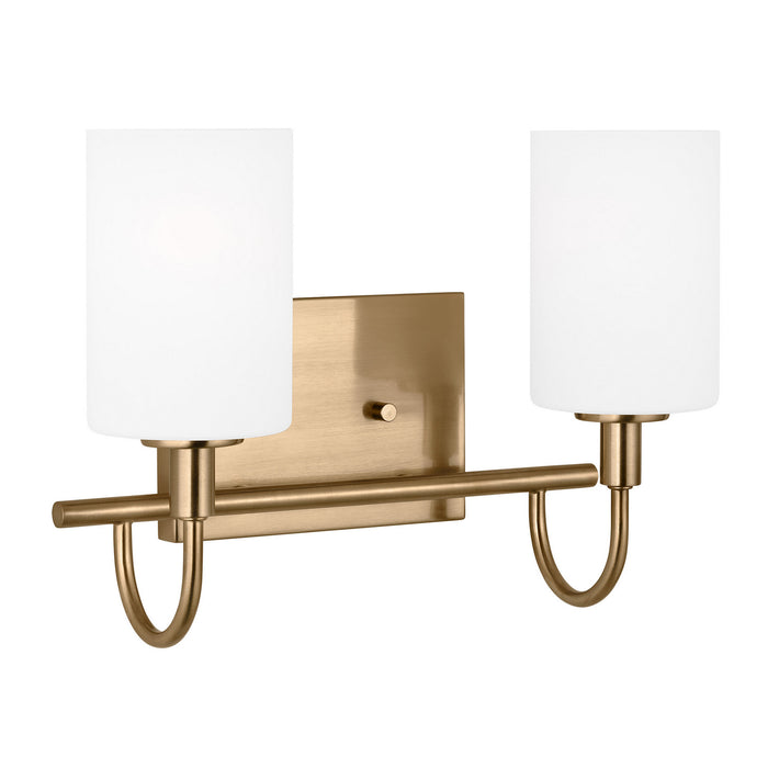 Visual Comfort Studio 4457102-848 Two Light Bath Vanity, Satin Brass
