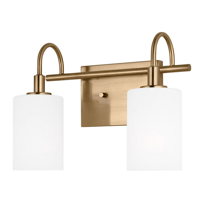 Visual Comfort Studio 4457102-848 Two Light Bath Vanity, Satin Brass