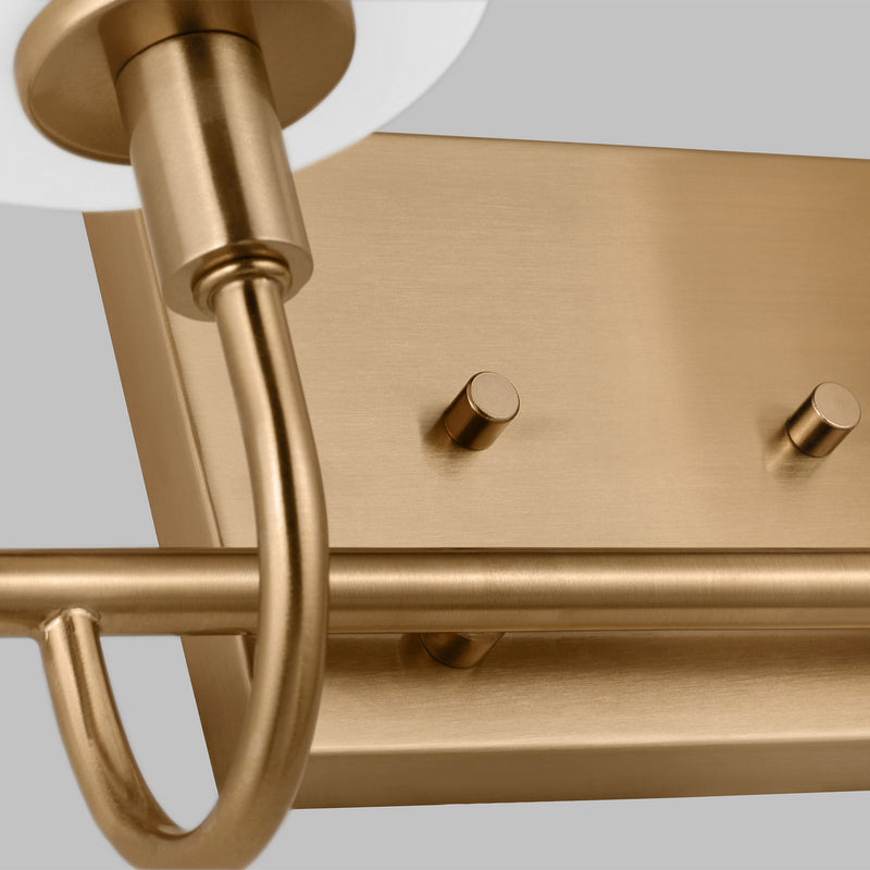 Visual Comfort Studio 4457102-848 Two Light Bath Vanity, Satin Brass