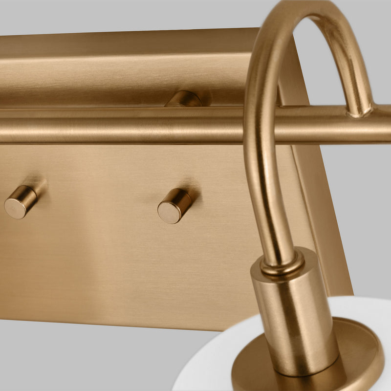 Visual Comfort Studio 4457102-848 Two Light Bath Vanity, Satin Brass