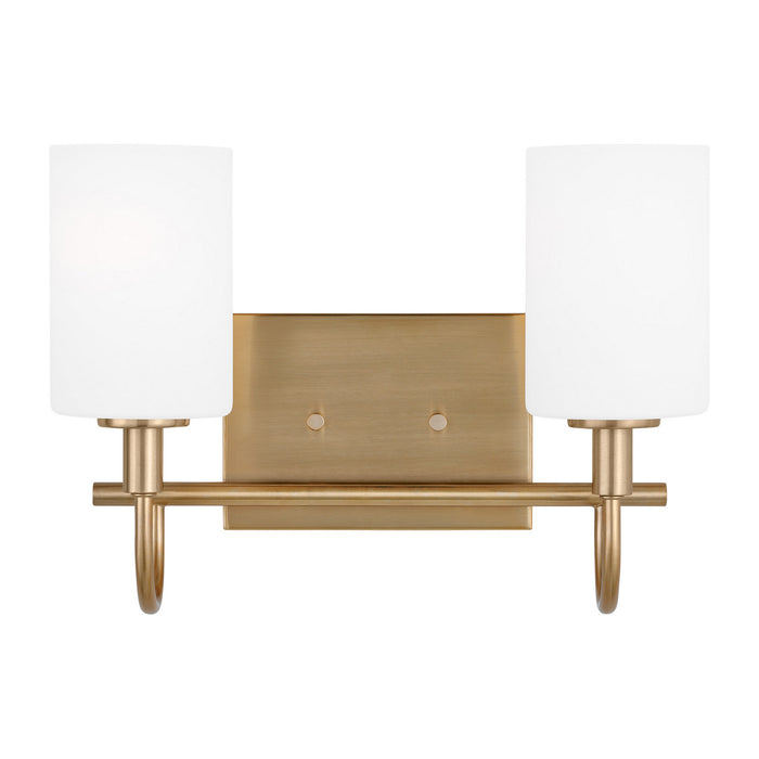 Visual Comfort Studio 4457102-848 Two Light Bath Vanity, Satin Brass