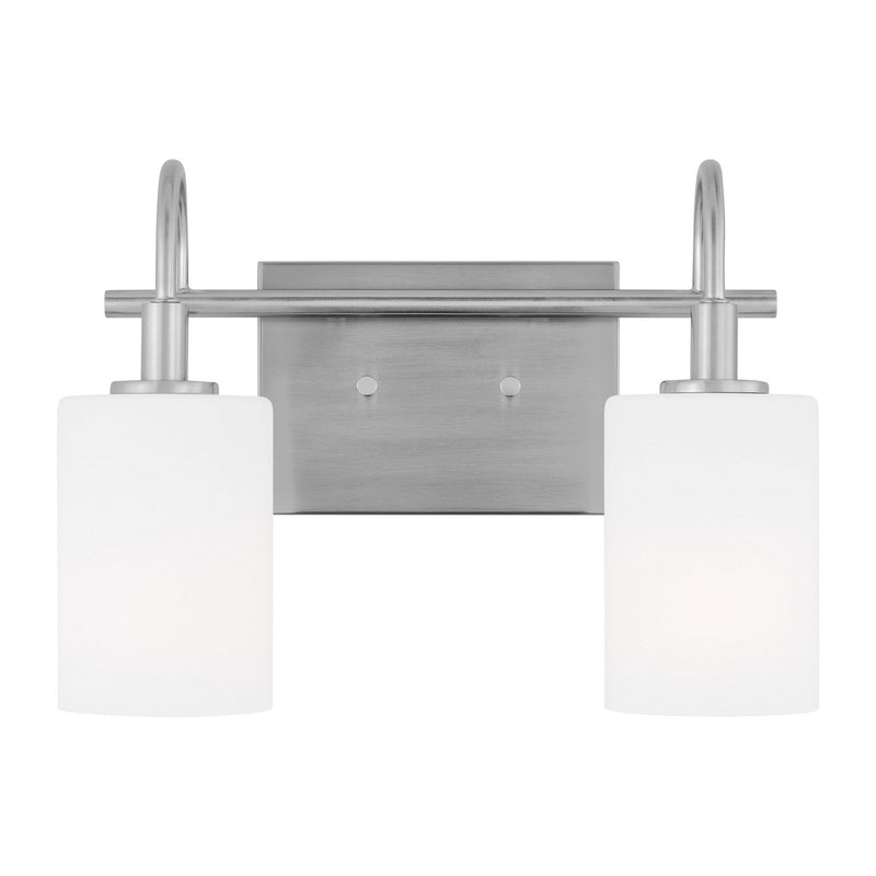Visual Comfort Studio 4457102-962 Two Light Bath Vanity, Brushed Nickel