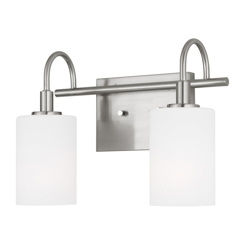 Visual Comfort Studio 4457102-962 Two Light Bath Vanity, Brushed Nickel