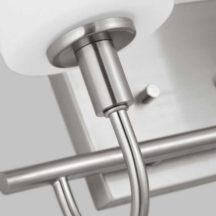 Visual Comfort Studio 4457102-962 Two Light Bath Vanity, Brushed Nickel