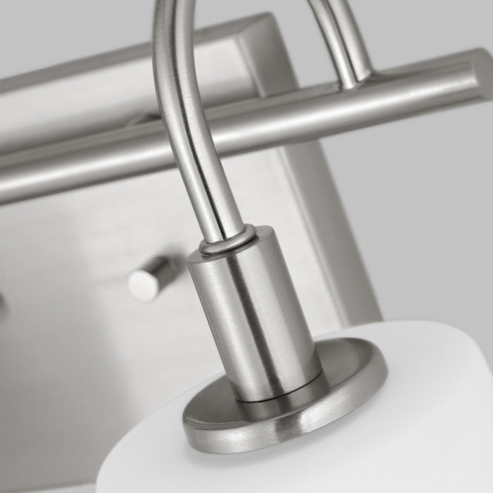 Visual Comfort Studio 4457102-962 Two Light Bath Vanity, Brushed Nickel