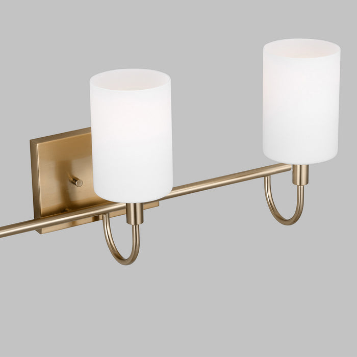Visual Comfort Studio 4457103-848 Three Light Bath Vanity, Satin Brass