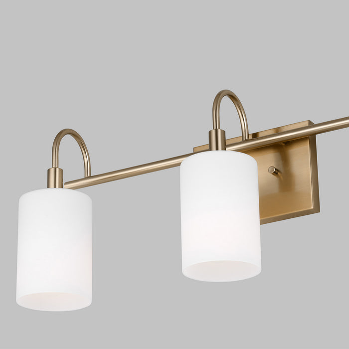Visual Comfort Studio 4457103-848 Three Light Bath Vanity, Satin Brass
