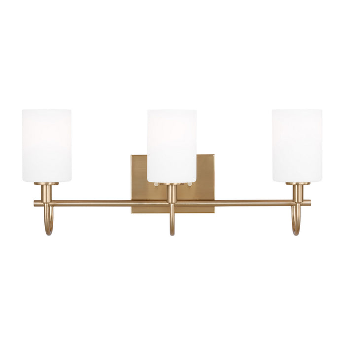 Visual Comfort Studio 4457103-848 Three Light Bath Vanity, Satin Brass