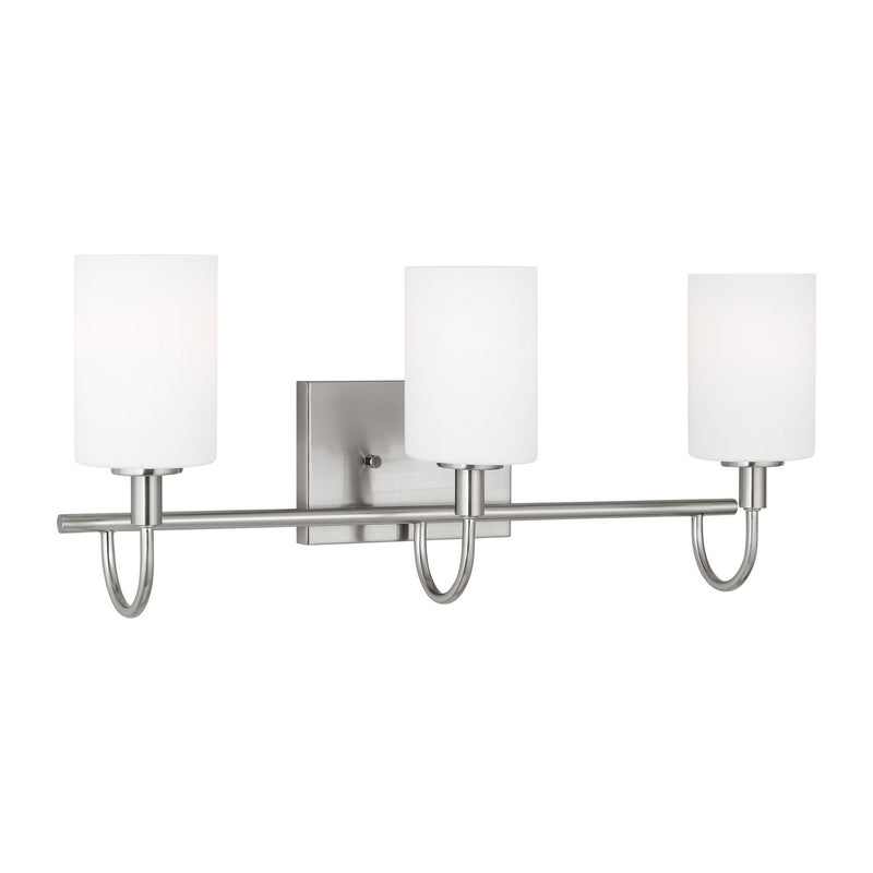 Visual Comfort Studio 4457103-962 Three Light Bath Vanity, Brushed Nickel