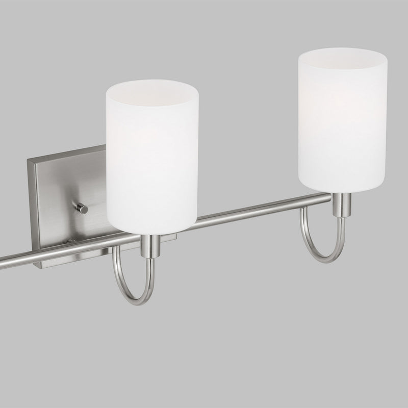 Visual Comfort Studio 4457103-962 Three Light Bath Vanity, Brushed Nickel