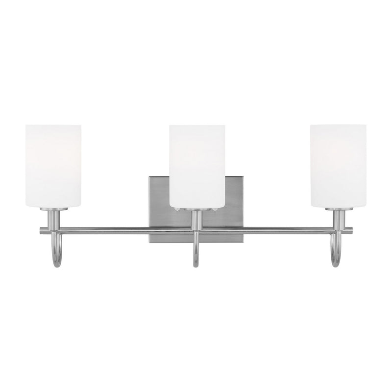 Visual Comfort Studio 4457103-962 Three Light Bath Vanity, Brushed Nickel