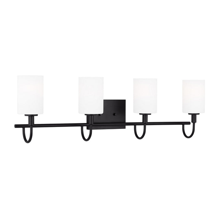 Visual Comfort Studio 4457104-112 Four Light Bath Vanity, Midnight Black