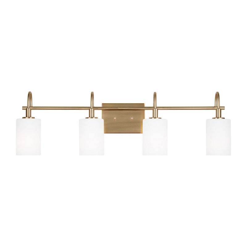Visual Comfort Studio 4457104-848 Four Light Bath Vanity, Satin Brass