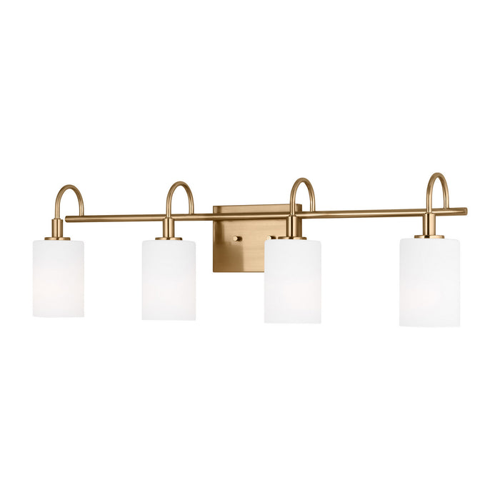 Visual Comfort Studio 4457104-848 Four Light Bath Vanity, Satin Brass