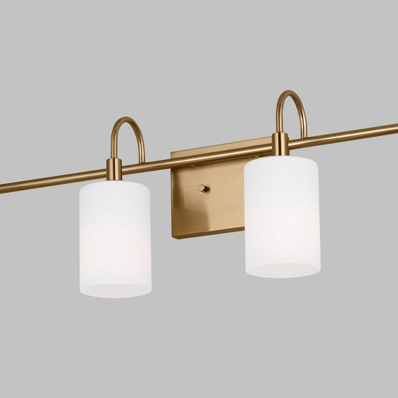 Visual Comfort Studio 4457104-848 Four Light Bath Vanity, Satin Brass