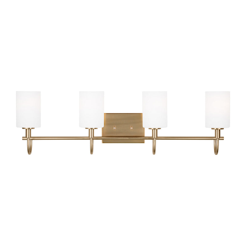 Visual Comfort Studio 4457104-848 Four Light Bath Vanity, Satin Brass