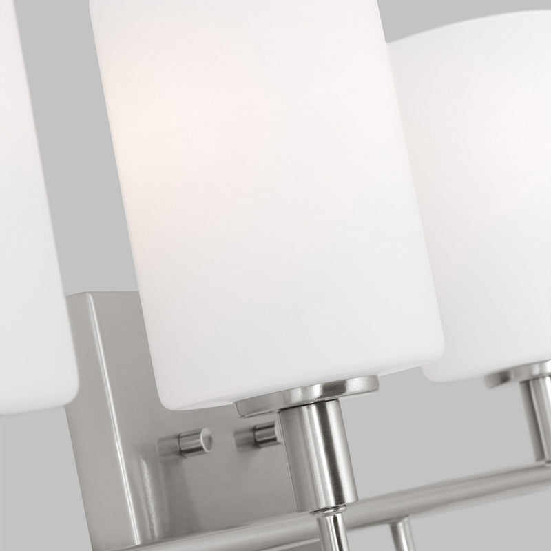 Visual Comfort Studio 4457104-962 Four Light Bath Vanity, Brushed Nickel