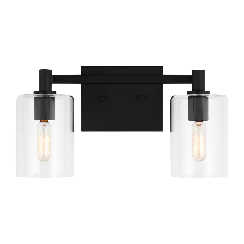 Visual Comfort Studio 4464202-112 Two Light Bath Vanity, Midnight Black