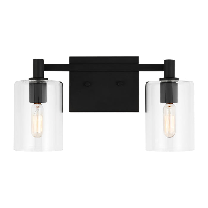 Visual Comfort Studio 4464202-112 Two Light Bath Vanity, Midnight Black