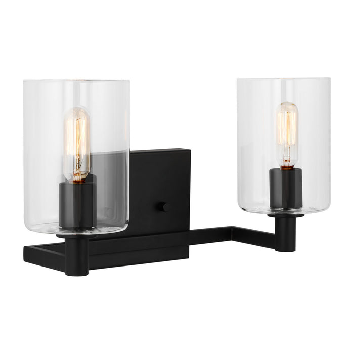 Visual Comfort Studio 4464202-112 Two Light Bath Vanity, Midnight Black