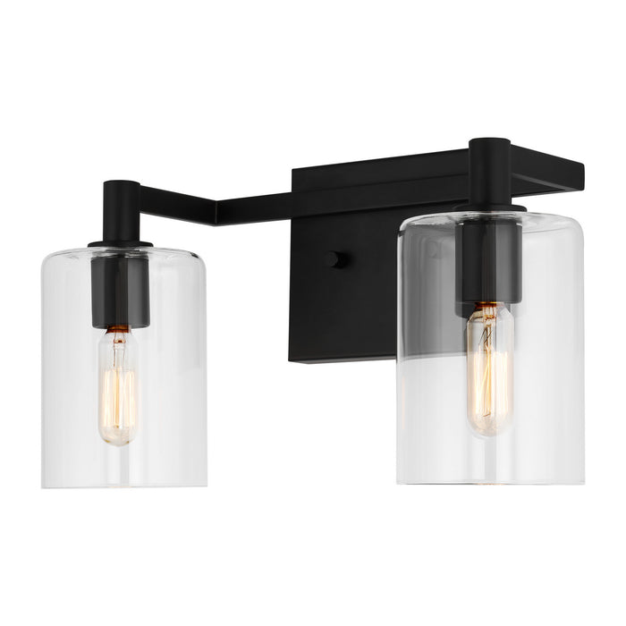 Visual Comfort Studio 4464202-112 Two Light Bath Vanity, Midnight Black