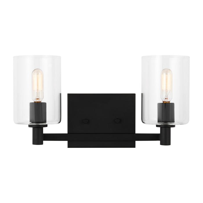 Visual Comfort Studio 4464202-112 Two Light Bath Vanity, Midnight Black