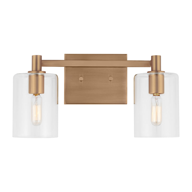 Visual Comfort Studio 4464202-848 Two Light Bath Vanity, Satin Brass