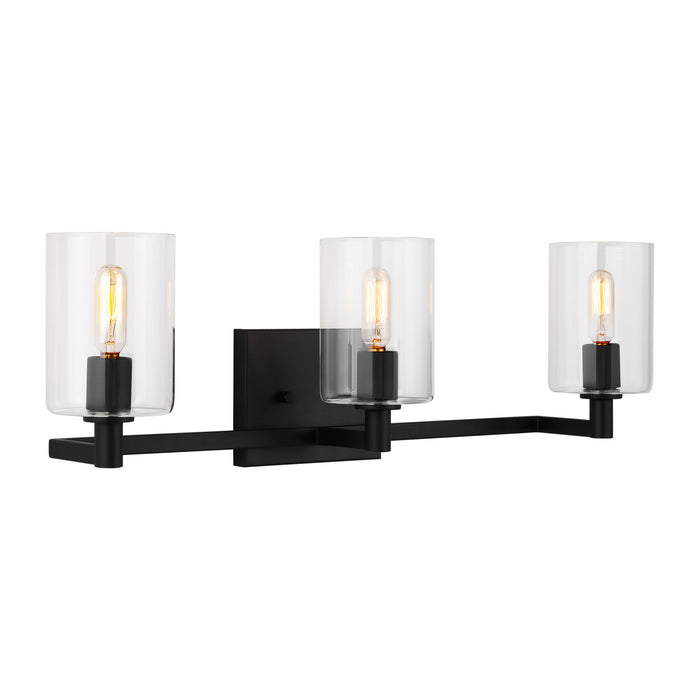 Visual Comfort Studio 4464203-112 Three Light Bath Vanity, Midnight Black