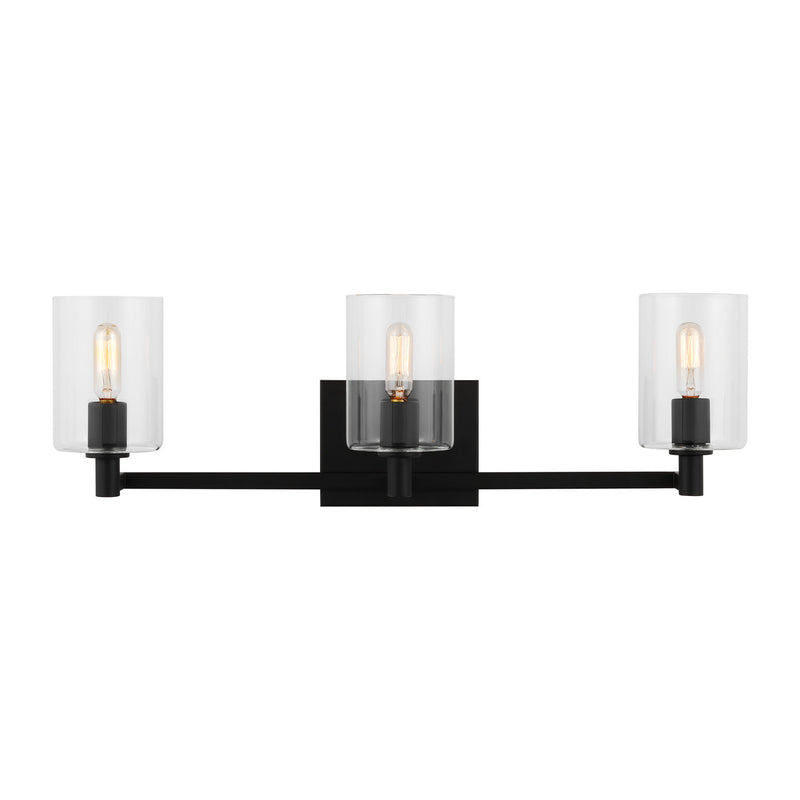 Visual Comfort Studio 4464203-112 Three Light Bath Vanity, Midnight Black