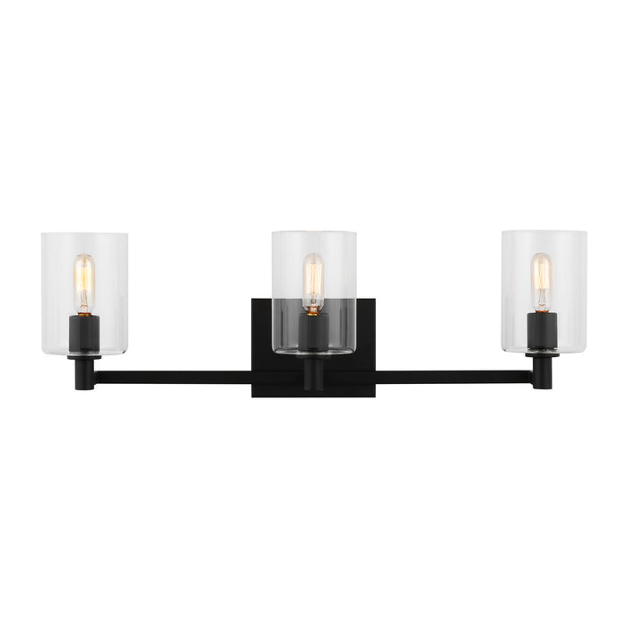 Visual Comfort Studio 4464203-112 Three Light Bath Vanity, Midnight Black