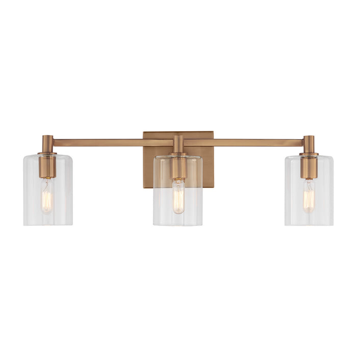 Visual Comfort Studio 4464203-848 Three Light Bath Vanity, Satin Brass