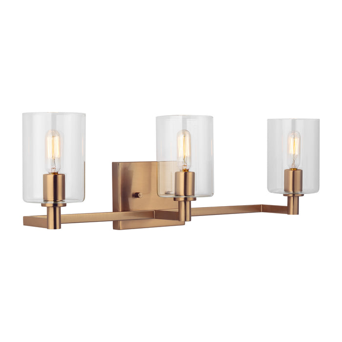 Visual Comfort Studio 4464203-848 Three Light Bath Vanity, Satin Brass