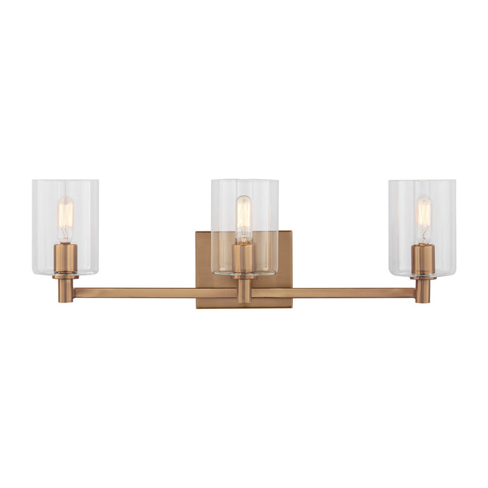 Visual Comfort Studio 4464203-848 Three Light Bath Vanity, Satin Brass