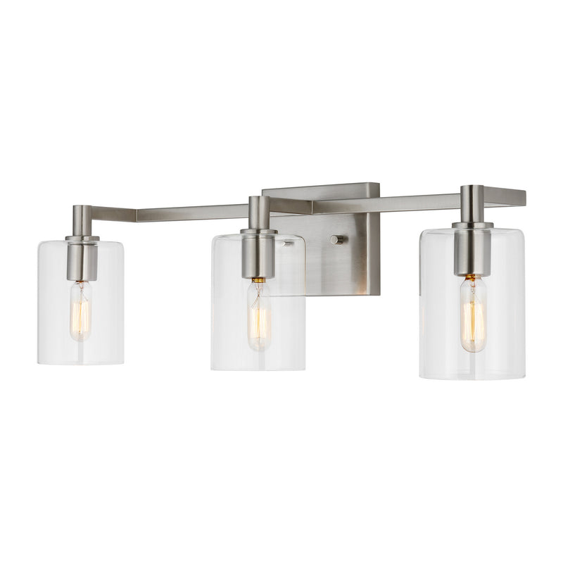 Visual Comfort Studio 4464203-962 Three Light Bath Vanity, Brushed Nickel