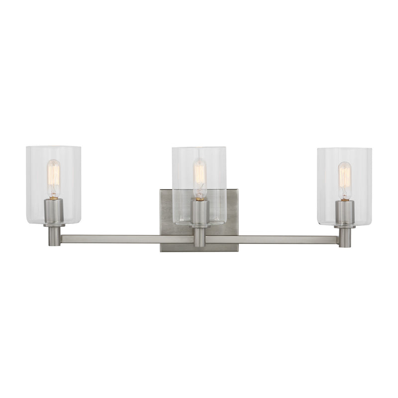 Visual Comfort Studio 4464203-962 Three Light Bath Vanity, Brushed Nickel