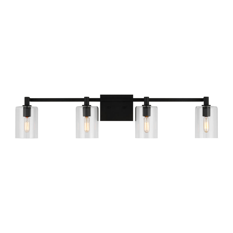 Visual Comfort Studio 4464204-112 Four Light Bath Vanity, Midnight Black