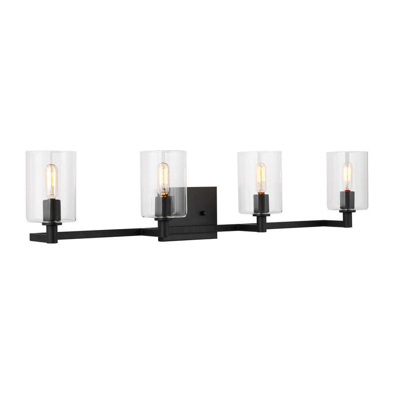 Visual Comfort Studio 4464204-112 Four Light Bath Vanity, Midnight Black