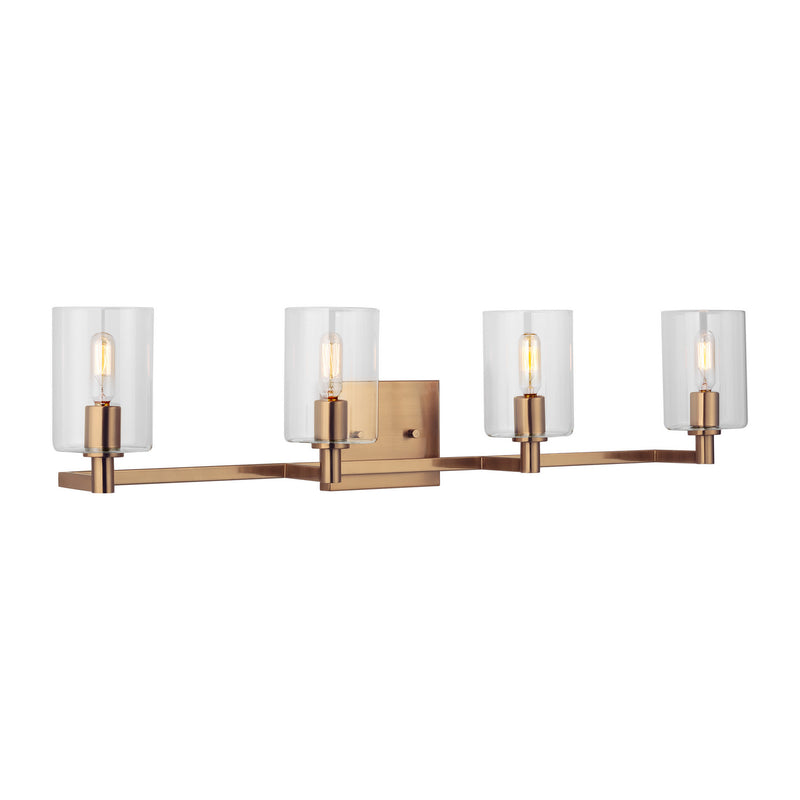 Visual Comfort Studio 4464204-848 Four Light Bath Vanity, Satin Brass