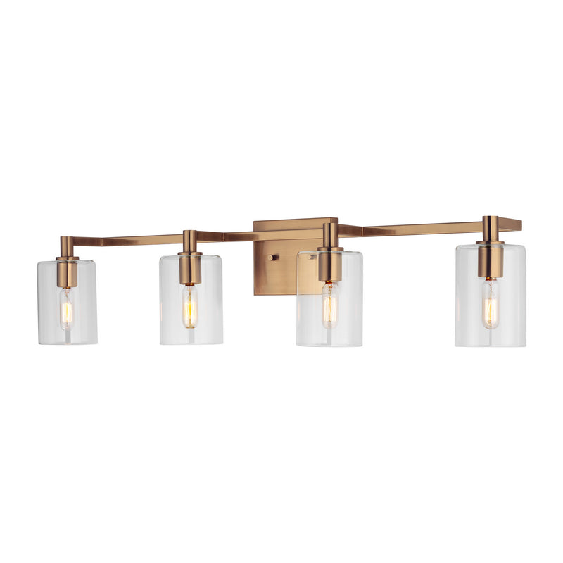 Visual Comfort Studio 4464204-848 Four Light Bath Vanity, Satin Brass