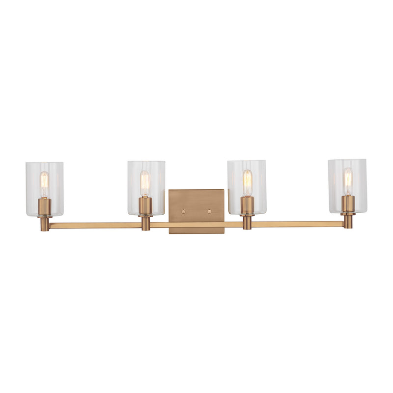 Visual Comfort Studio 4464204-848 Four Light Bath Vanity, Satin Brass