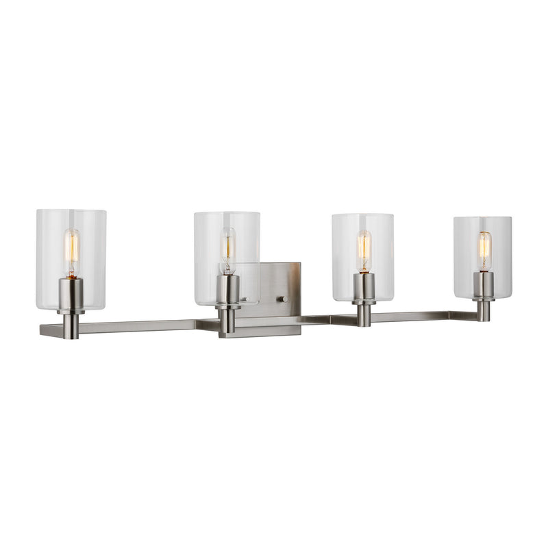 Visual Comfort Studio 4464204-962 Four Light Bath Vanity, Brushed Nickel