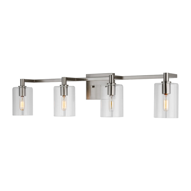 Visual Comfort Studio 4464204-962 Four Light Bath Vanity, Brushed Nickel