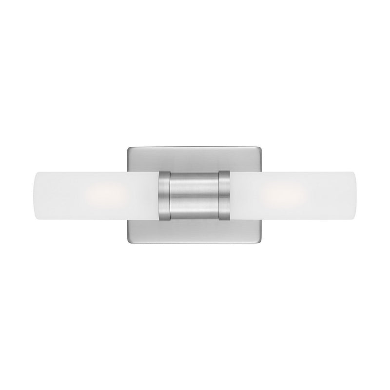 Visual Comfort Studio 4465002-962 Two Light Bath Vanity, Brushed Nickel