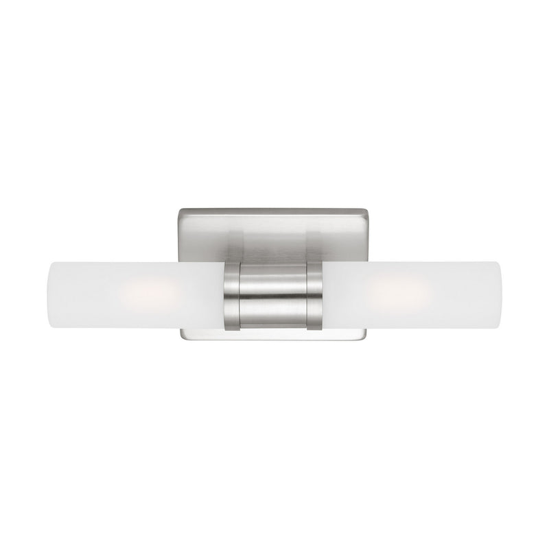 Visual Comfort Studio 4465002-962 Two Light Bath Vanity, Brushed Nickel