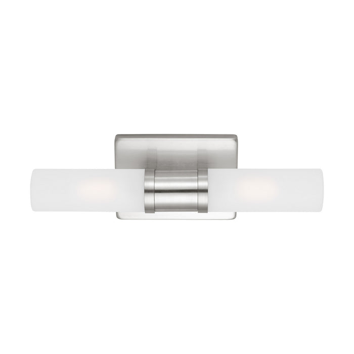 Visual Comfort Studio 4465002-962 Two Light Bath Vanity, Brushed Nickel