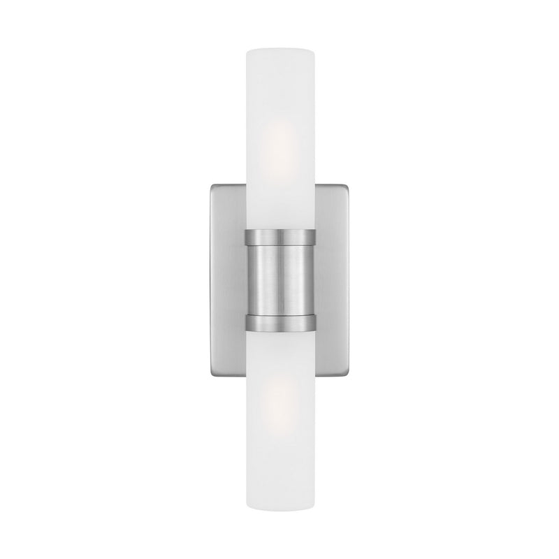 Visual Comfort Studio 4465002-962 Two Light Bath Vanity, Brushed Nickel