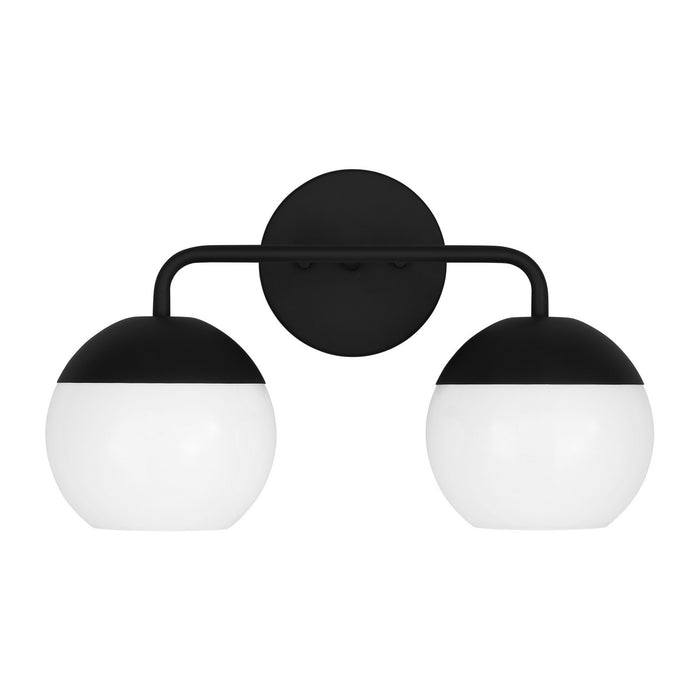 Visual Comfort Studio 4468102-112 Two Light Bath Vanity, Midnight Black